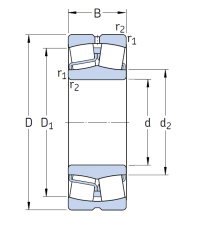 Сферический роликовый подшипник 23026 CC/W33