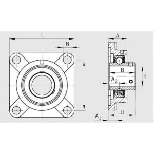 Подшипниковый узел UCF 205 J7