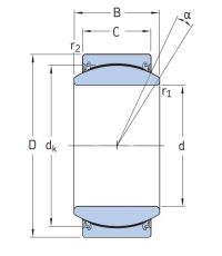 Шарнирный подшипник GE 50 TXE-2LS