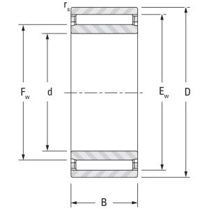 Игольчатый подшипник NAO 25x40x17