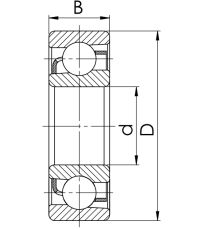 Радиально-упорный шариковый подшипник 46120 А (7020 AC)