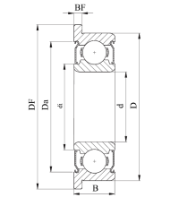 Однорядный шариковый подшипник F 688 ZZ (ZEN)