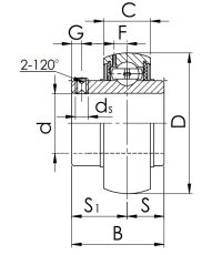 Корпусный подшипник UC 207 (480207 ГОСТ)