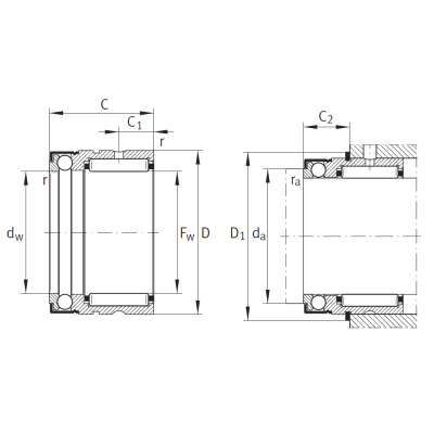 Комбинированный подшипник NX 12 Z XL