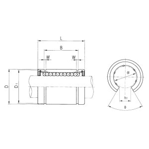 Подшипник LME 25 UU OP