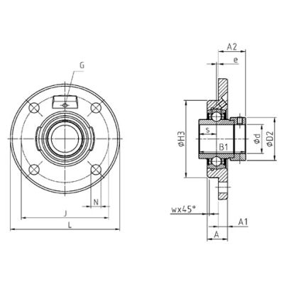 Подшипниковый узел RME 65-214 XL