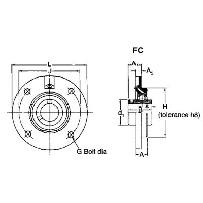 Подшипниковый узел FC 40 EC