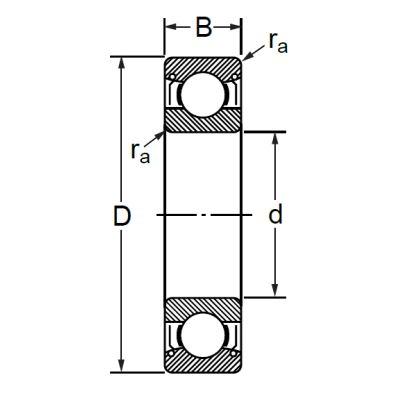 Шариковый однорядный подшипник 76-80101 (6001 ZZC3)