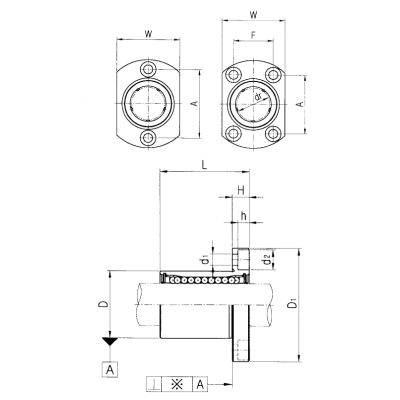 Подшипник LMH 16 UU