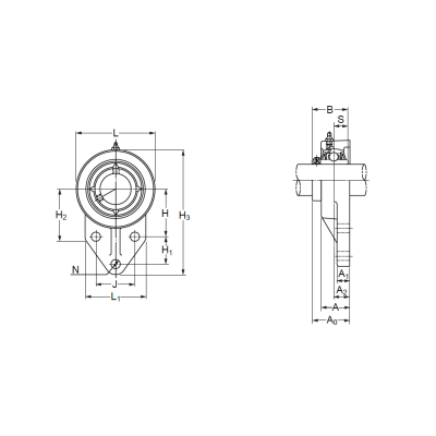 Подшипниковый узел UCFK 208 (UCFH 208)