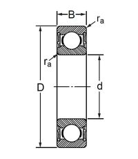 Шариковый однорядный подшипник 76-180218 (6218 2RSC3)