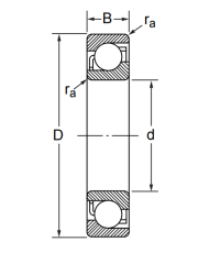 Радиально-упорный шариковый подшипник 7206 C/DB (236206 Е ГОСТ)