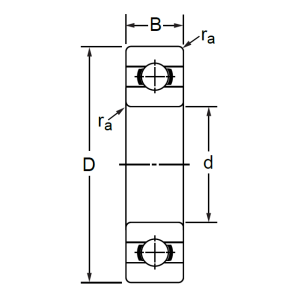 Дюймовый шариковый подшипник RLS 8 (LJ1)