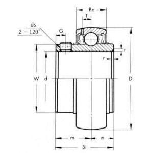 Корпусный подшипник UC 205-14 (ASAHI)