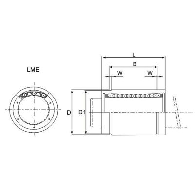 Подшипник LME 20 UU. KB 2045 UU (MTM)