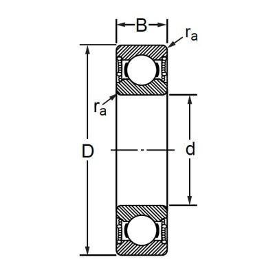 Шариковый однорядный подшипник 76-180314 (6314 2RSC3)