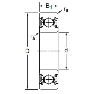 Дюймовый шариковый подшипник RLS 4 2RS (LJ1/2-2RS)