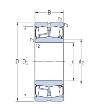 Сферический роликовый подшипник BS2-2214-2RS/VT143 (BS2-2214-2RS/VT143)