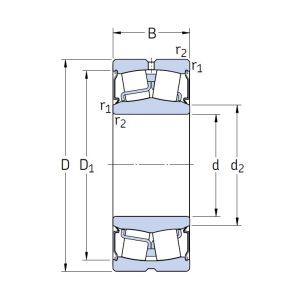 Сферический роликовый подшипник BS2-2214-2RS/VT143 (BS2-2214-2RS/VT143)