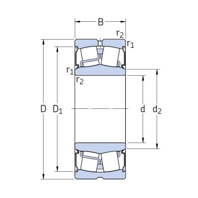 Сферический роликовый подшипник BS2-2214-2RS/VT143 (BS2-2214-2RS/VT143)