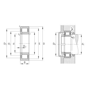 Роликовый цилиндрический подшипник NUP 2304 ETVP2