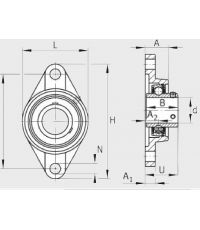 Подшипниковый узел UCFL 206 J7