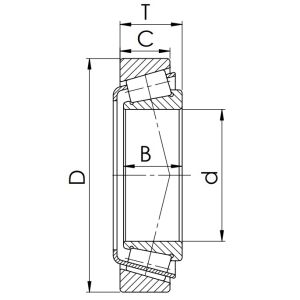 Конический роликовый подшипник 33118 (3007718)