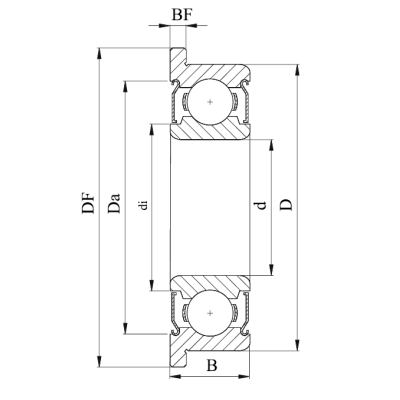 Однорядный шариковый подшипник F 693 ZZ (830 ZZ (RF))