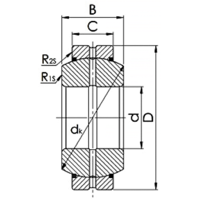 Шарнирный подшипник GE 16 ES 2RS