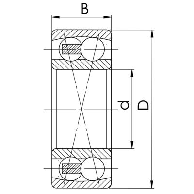 Двухрядный шариковый подшипник 1202