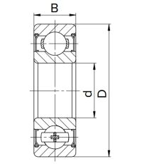 Миниатюрный шариковый подшипник MR 104 ZZ (L1040 ZZ)