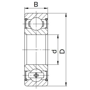 Миниатюрный шариковый подшипник MR 104 ZZ (L1040 ZZ)