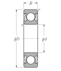 Однорядный шариковый подшипник 6015 ZZ/2A CM