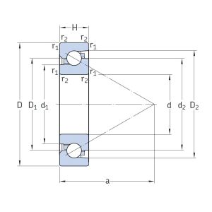 Сверхточный подшипник BSA 205 CGA (BS225 7P62 UM)