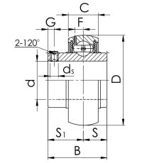 Корпусный подшипник UC 218 (480218 ГОСТ)