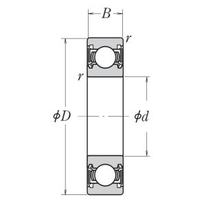 Однорядный шариковый подшипник 6216 DDU C3 E