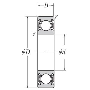 Однорядный шариковый подшипник 6022 ZZ C3