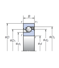 Сверхточный подшипник 40TAC90BSUC10PN7B