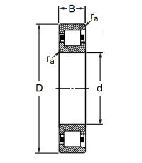 Цилиндрический роликовый подшипник NF 311 M (12311 Л)