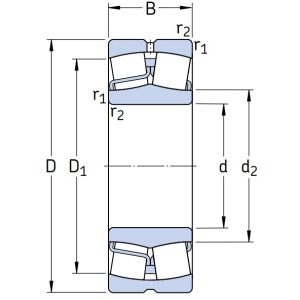 Сферический роликовый подшипник 22220 E/C3