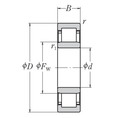 Роликовый цилиндрический подшипник NU 213 EW C3