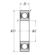 Однорядный шариковый подшипник 6217 DDU C3 E