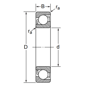 Радиально-упорный шариковый подшипник 7311 B/DB (266311 ГОСТ)