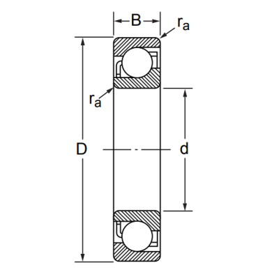 Радиально-упорный шариковый подшипник 7311 B/DB (266311 ГОСТ)