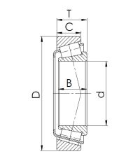 Конический роликовый подшипник 7304 (30304)