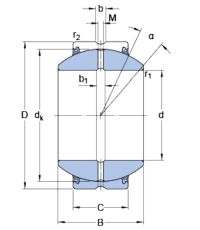 Шарнирный подшипник GEH 45 ES 2RS