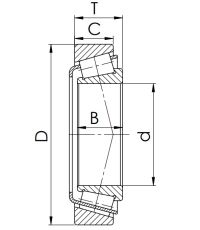 Конический роликовый подшипник 2007119 (32019 X)