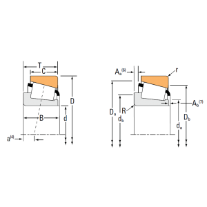 Конический роликовый подшипник 33214 ASSY 92KA1