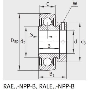 Закрепляемый подшипник RALE 20-XL-NPP-B