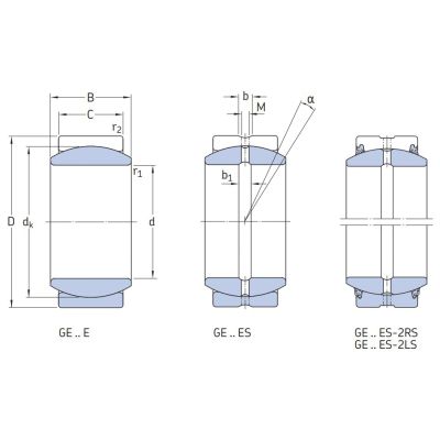 Шарнирный подшипник GE 15 ES 2RS